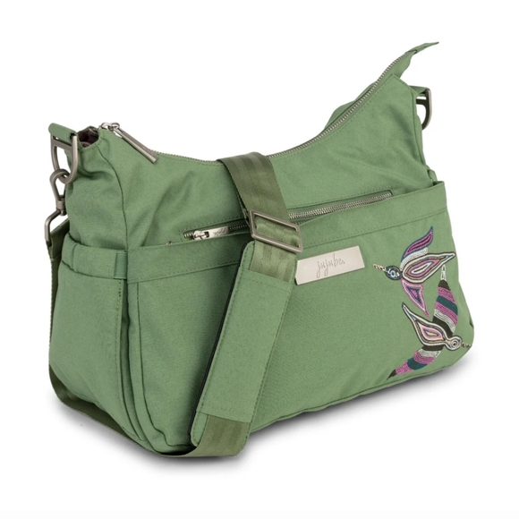 Brand New Ju-Ju-Be x Roots Embroidered Jade Hobobe - Picture 2 of 4